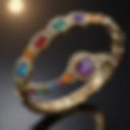 Close-up of a Taurus birthstone bracelet showcasing various gemstones