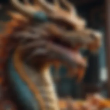 The Majestic Dragon of the Zodiac Artistic depiction of the Dragon, embodying its power and auspiciousness in Chinese culture.