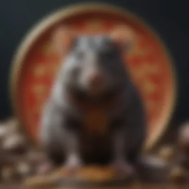 Symbolism of the Rat in the Chinese Zodiac Symbolic representation of the Rat, showcasing its attributes of intelligence and adaptability.