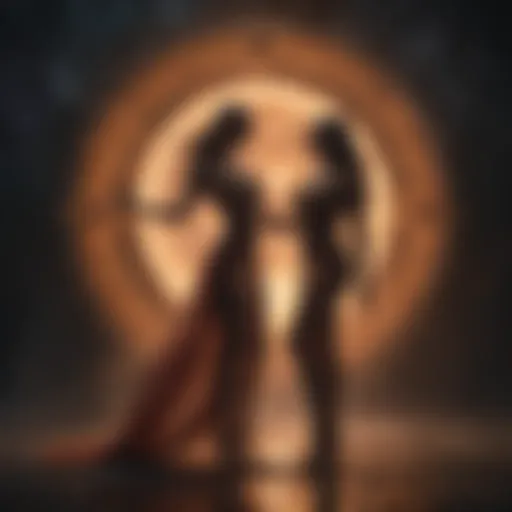Celestial bodies aligning in a cosmic dance