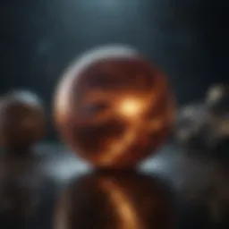 Celestial bodies representing astrological planets