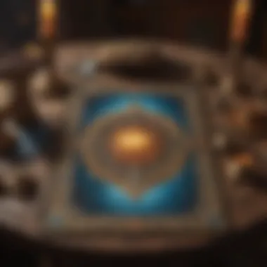 Mystical Tarot Card Spread A mystical tarot card spread on an ornate table