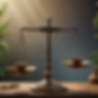 Harmony and Balance of Libra Libra scales balanced in a tranquil setting
