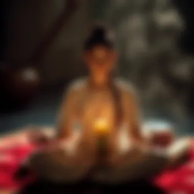 A serene setting for meditation inspired by Lal Kitab's teachings