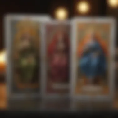 An illustration of tarot cards associated with physical health