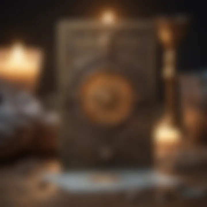 An artistic representation of tarot symbols related to emotional wellness