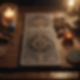 Tarot cards displayed on a mystical table