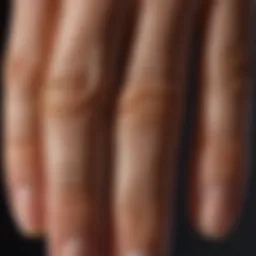 A close-up of palm lines demonstrating various types