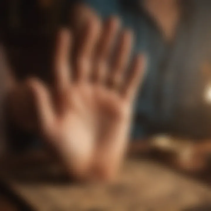 An ancient palmistry chart showcasing different readings