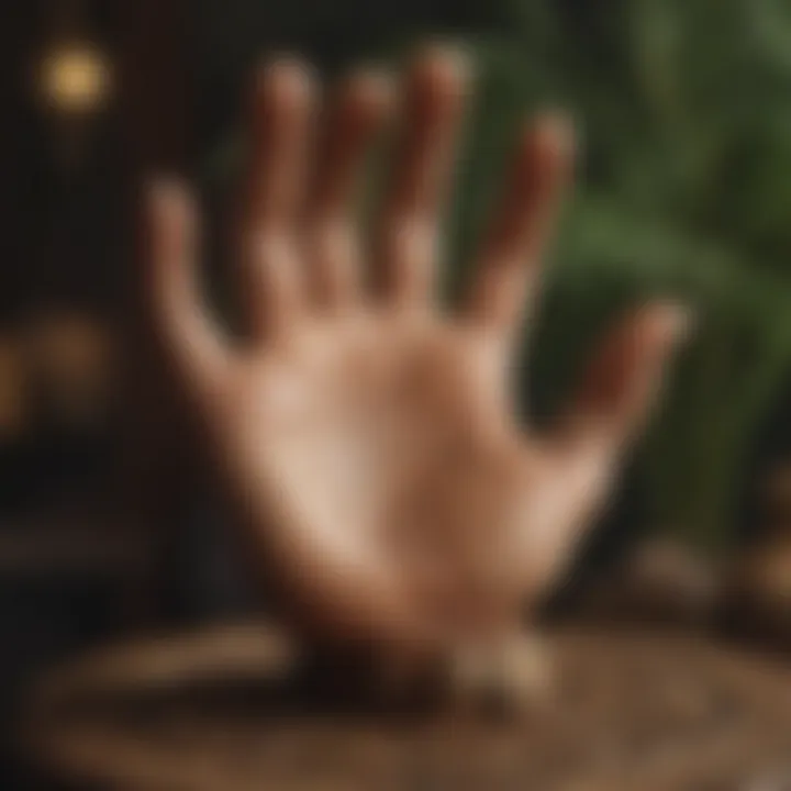 An intricate design representing spiritual growth through palm reading