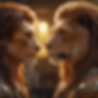 Artistic depiction of a Leo and their soul mate