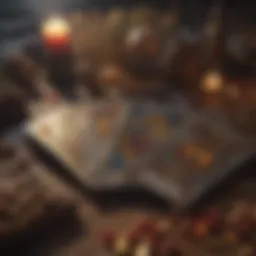 A mystical tarot card spread focused on love