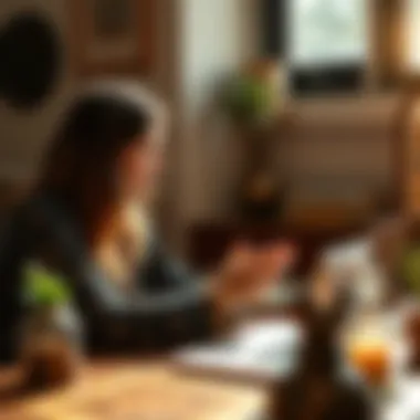 Astrologer consulting with a client over a digital platform