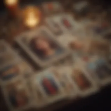 Emotional Connections Through Tarot Cards A detailed view of tarot cards depicting various emotional connections.