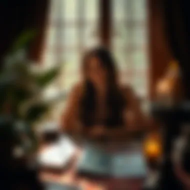 A serene setting for tarot reading and reflection