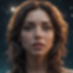 Astrological representation of Pisces in the night sky