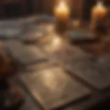 Tarot cards spread on a table reflecting current insights