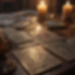 Tarot cards spread on a table reflecting current insights