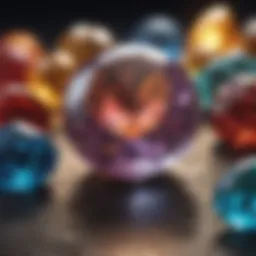 A collection of various gemstones associated with astrological signs.