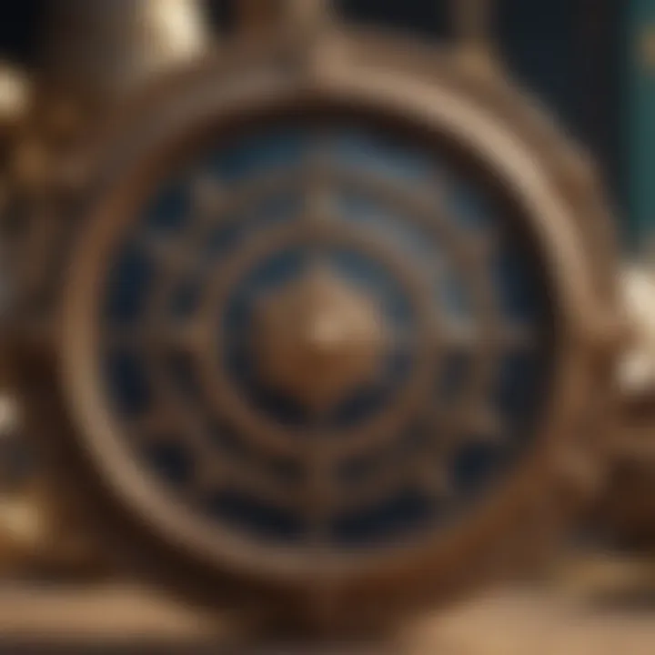 Astrological chart with celestial symbols
