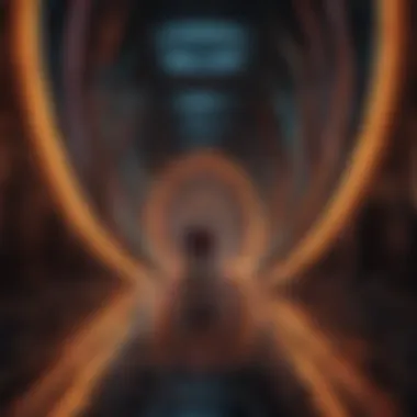 An abstract representation of communication, featuring interconnected lines and vibrant colors