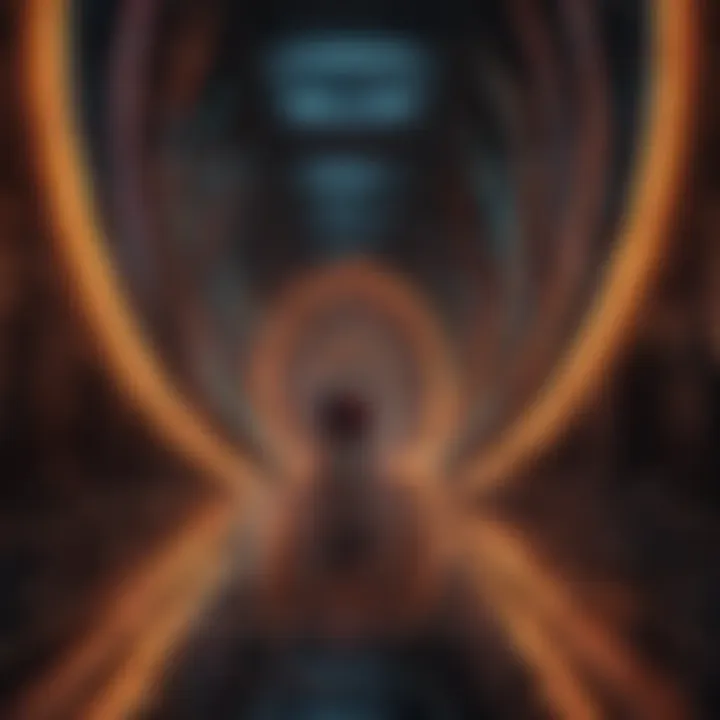 An abstract representation of communication, featuring interconnected lines and vibrant colors