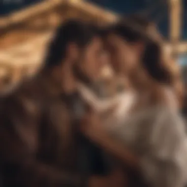 A romantic couple under the stars