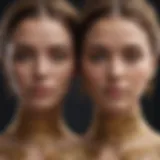 A vibrant depiction of Gemini's dual nature symbolized by two faces in a harmonious design