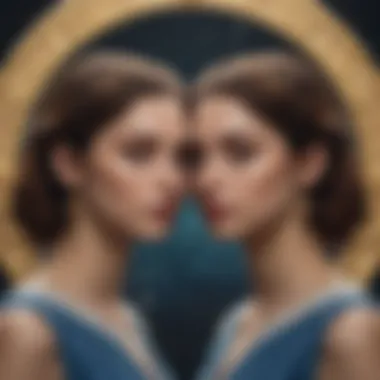 Embracing the Dual Nature of Gemini Symbolic representation of the Gemini zodiac sign showcasing its duality