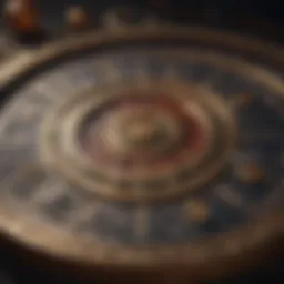 Astrology chart with celestial symbols