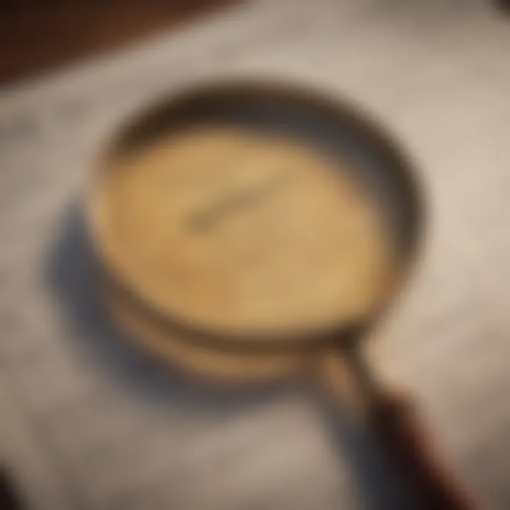 A magnifying glass over a birth certificate