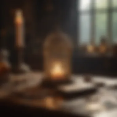 Creating Your Tarot Reading Environment A serene space set for tarot reading with candles and crystals enhancing the ambiance.