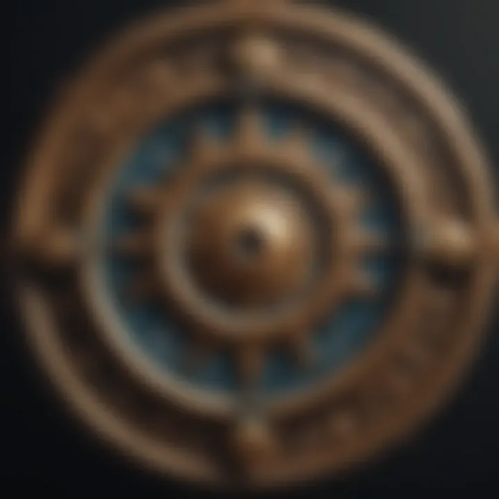 Astrological symbols surrounding a name