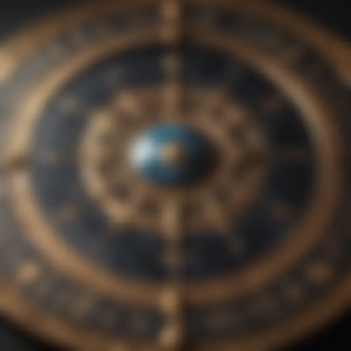 A celestial map depicting the astrological houses