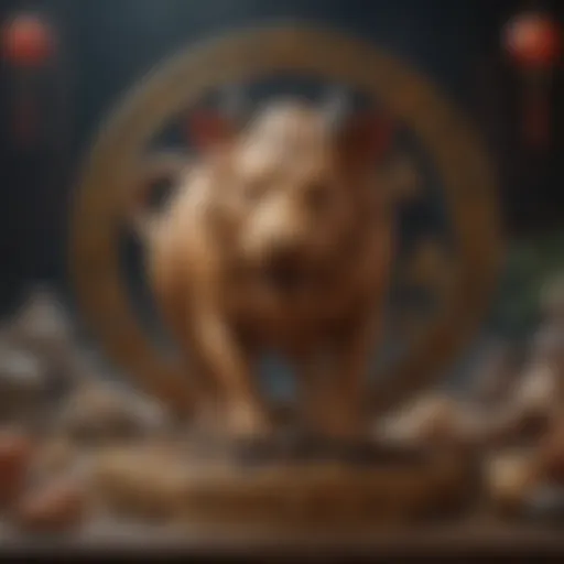 Artistic representation of the twelve Chinese Zodiac signs