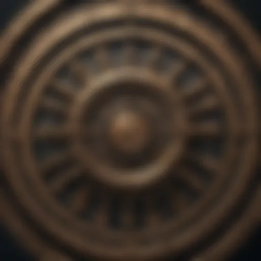 Intricate design of a zodiac wheel with symbols