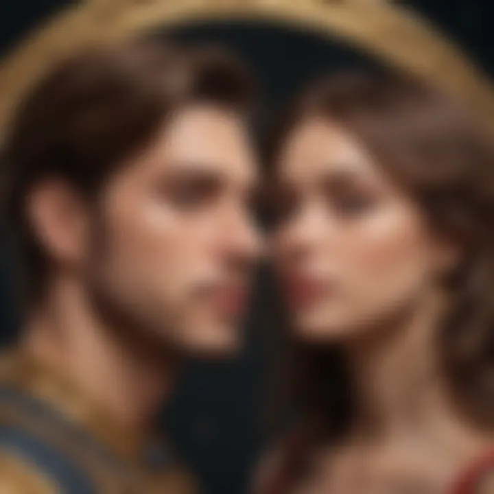 Astrological symbols representing compatibility and love.
