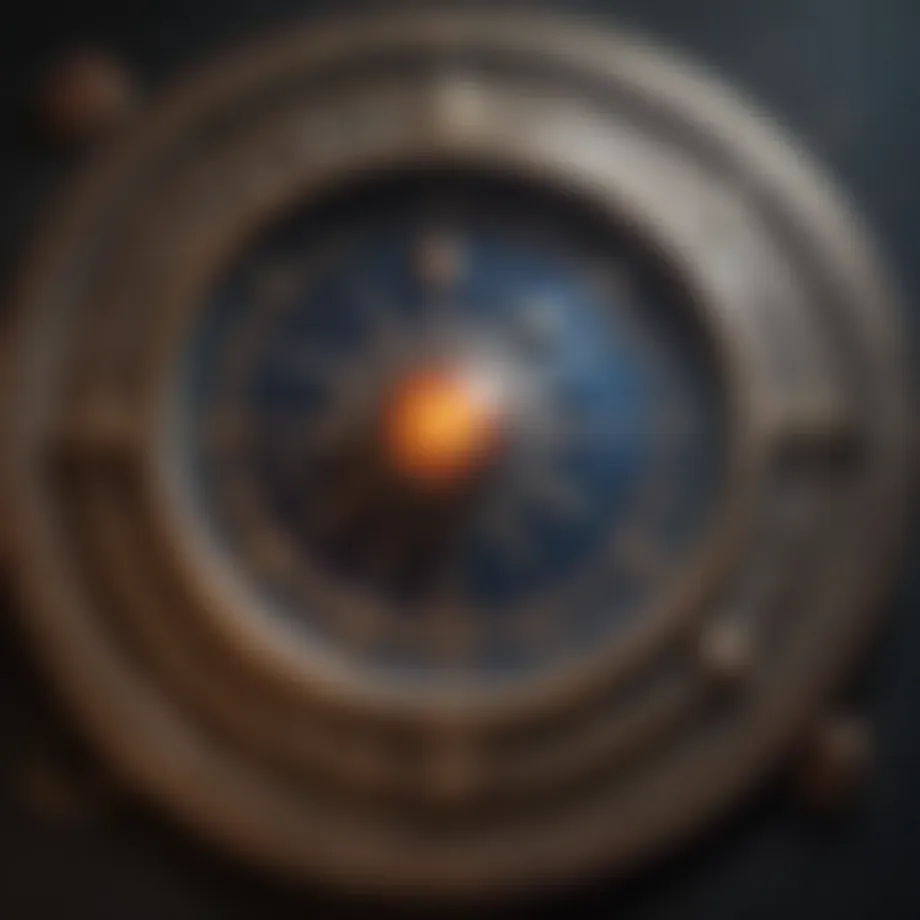 Astrological chart with planets and stars