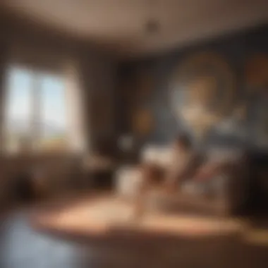 Finding Your Perfect Living Space Person contemplating their ideal residence with astrological symbols