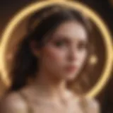 Celestial representation of Sagittarius with hearts