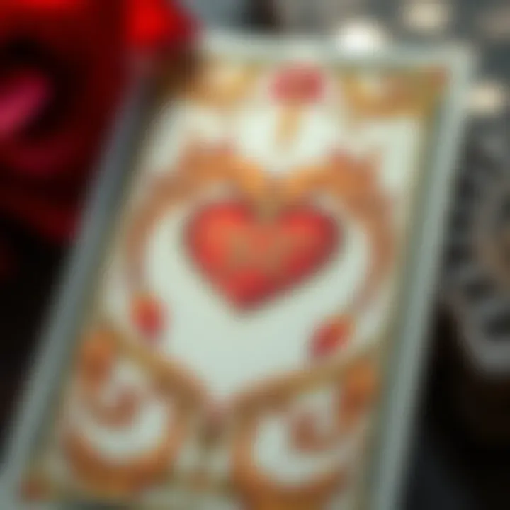 The Heart Symbol in Tarot A close-up of a tarot card featuring a heart symbol