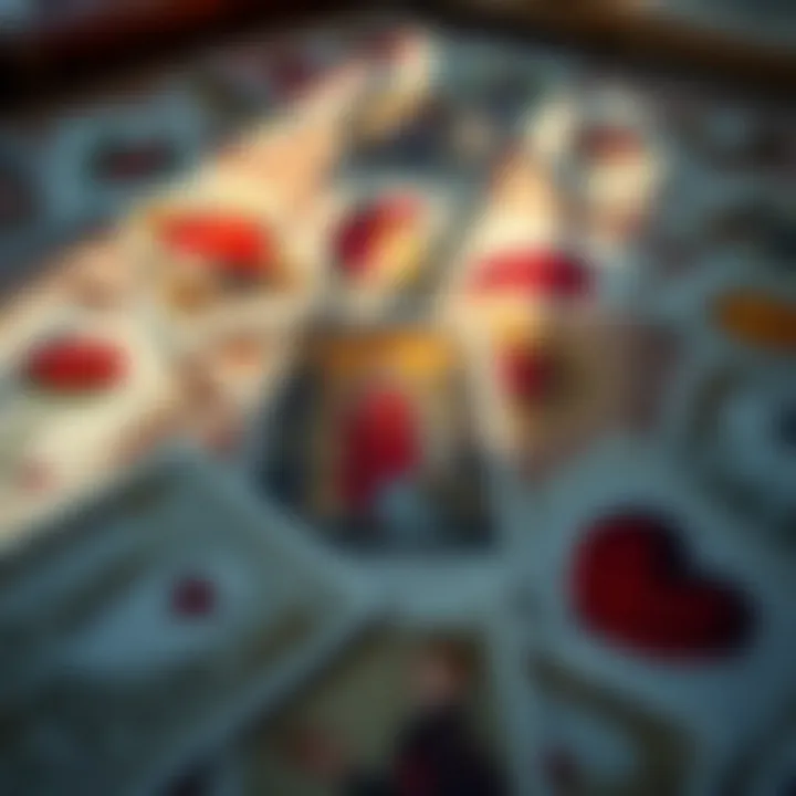 Exploring Love Spreads in Tarot Tarot cards laid out in a love spread