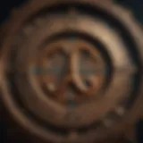 Abstract representation of numerology with symbols and numbers