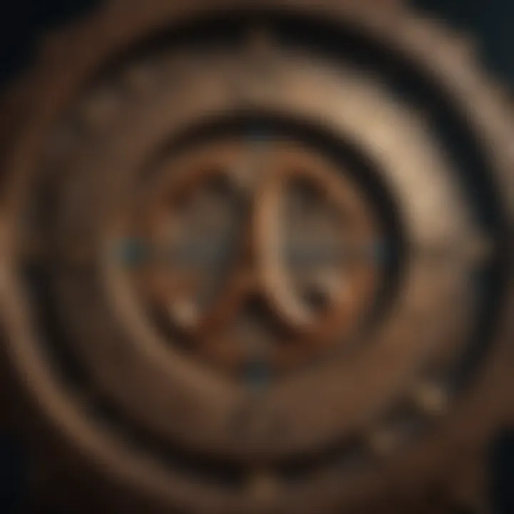 Abstract representation of numerology with symbols and numbers