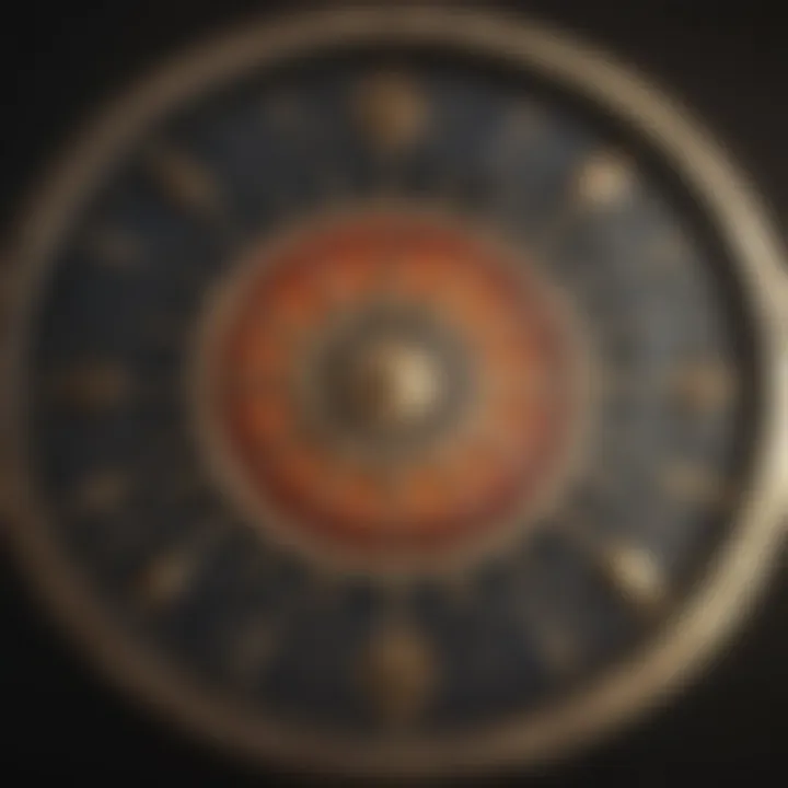 Astrological birth chart with zodiac signs and planetary positions