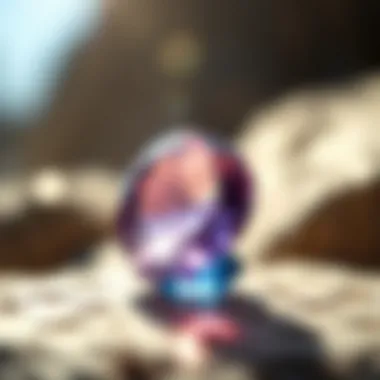 The Essence of Zodiac Stones A close-up view of a single gemstone radiating energy and light