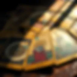 Ancient tarot cards depicting mystical symbols