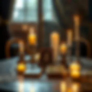 The Atmosphere of a Tarot Reading A serene setting for tarot reading, highlighting a table adorned with candles and cards