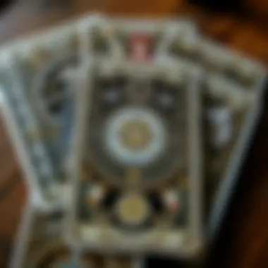 Symbolism in Tarot Cards An artistic representation of tarot cards with intricate symbols and meanings