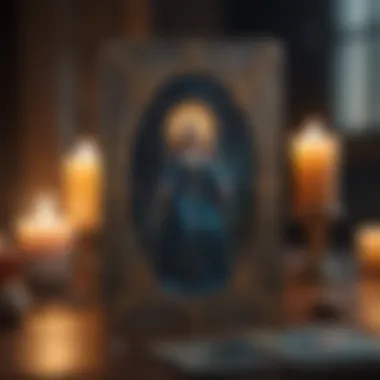 The Enchantment of Tarot: Card Spread in Digital Form A mystical tarot card spread with a glowing aura